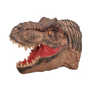 Meidong Hand Puppets Dinosaur Tyrannosaurus Rex Chomping Head Soft Rubber Realistic Appearance Role Play Animals Finger Hand Toy for Kids Adult